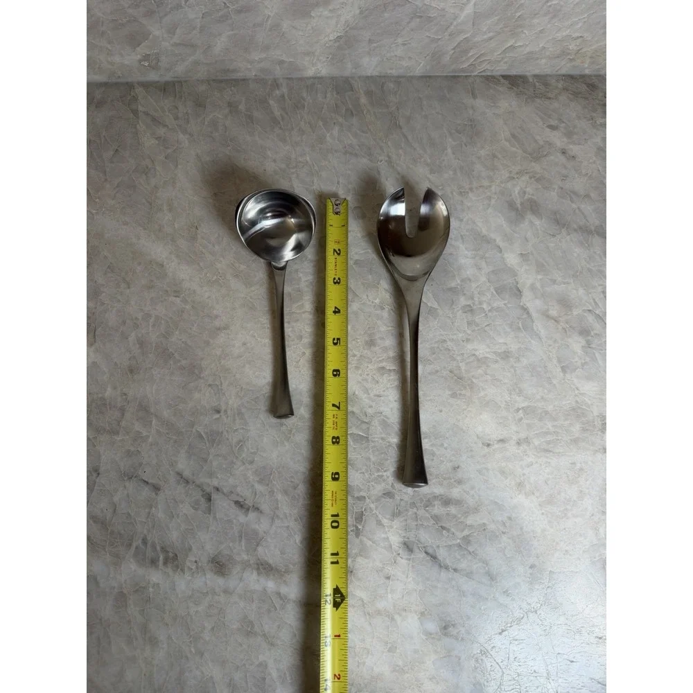 Vintage WMF Cromargan Japan 2pc Salad Serving Spoon Fork Set